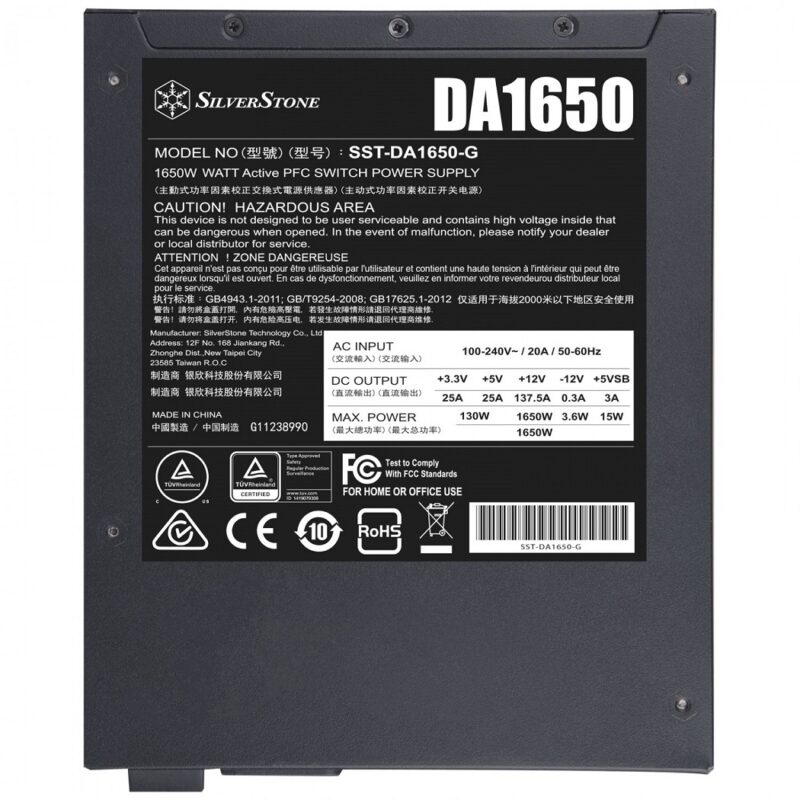 Silverstone DA1650 Gold 1650W Power Supply - تصویر 3