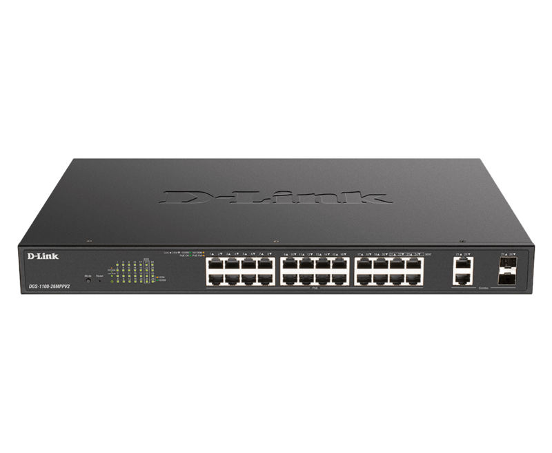 D-Link DGS-1100-24P 24-Port Gigabit PoE Switch