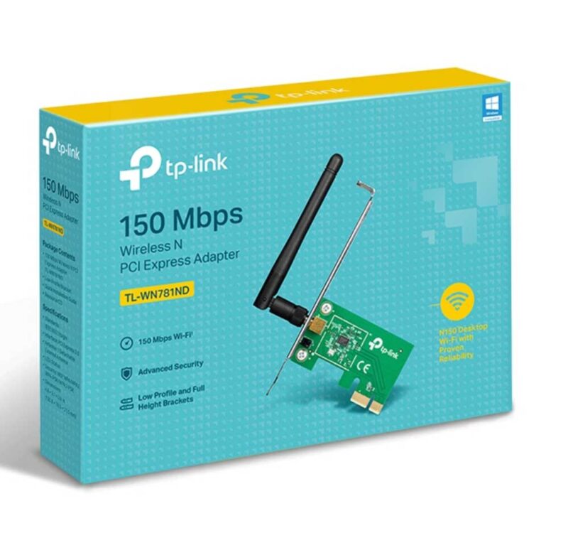 TP-Link TL-WN781ND 150Mbps Wi-Fi N PCI Express Adapter